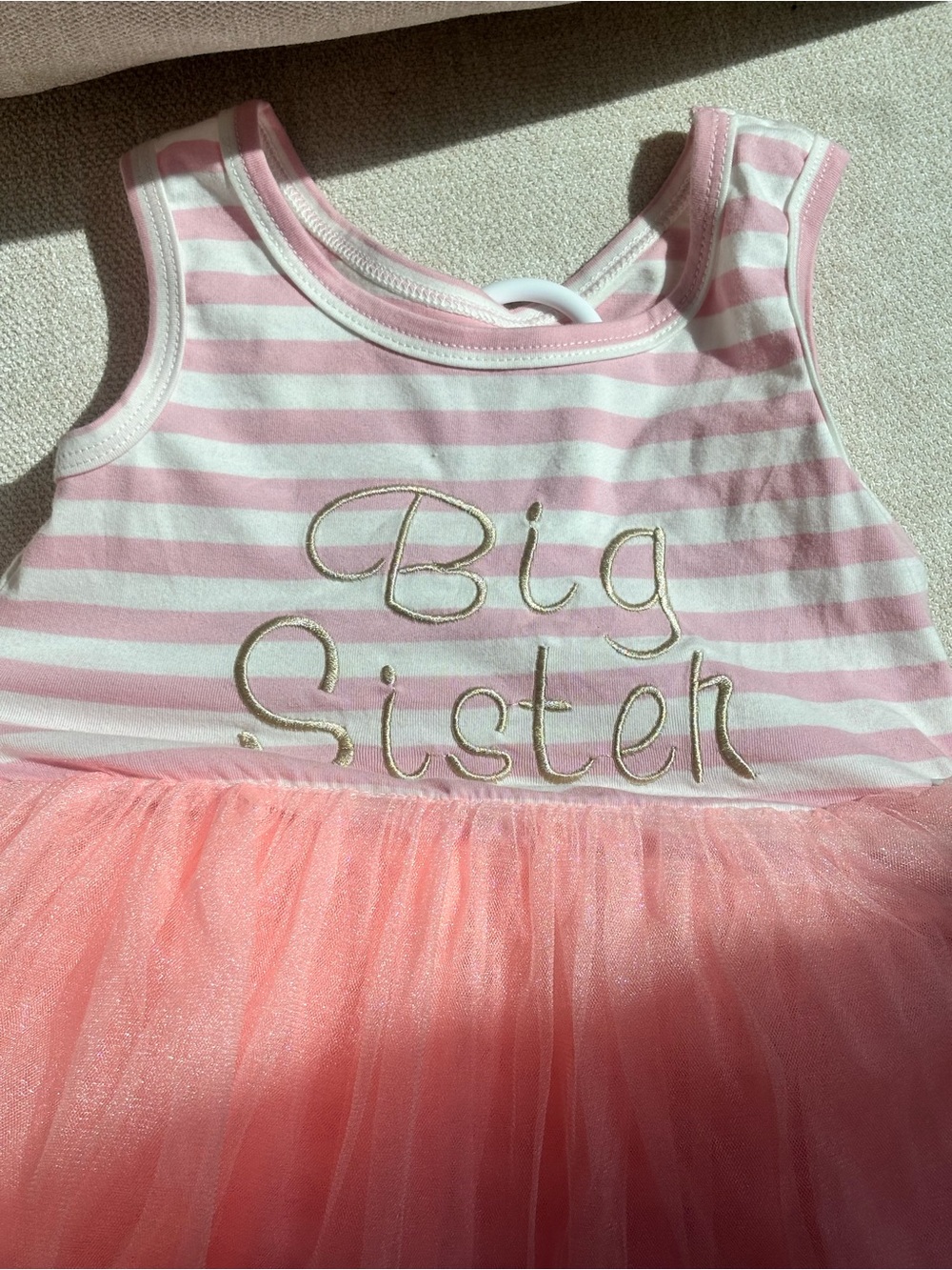 Big Sister Pink Striped Tutu Dress - Kids Accessories